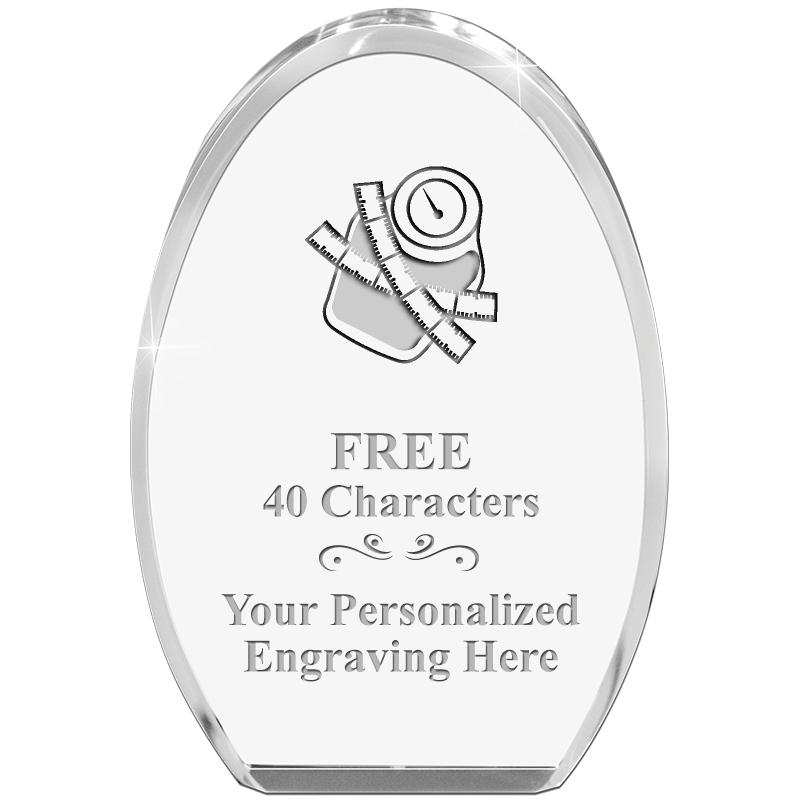 OVAL STANDING PAPERWEIGHT