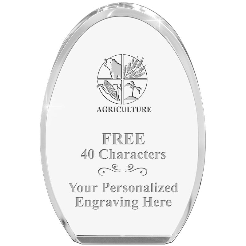 OVAL STANDING PAPERWEIGHT