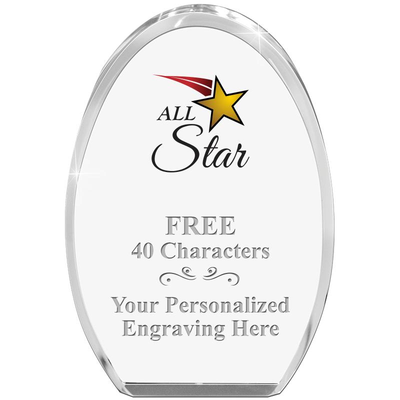 OVAL STANDING PAPERWEIGHT