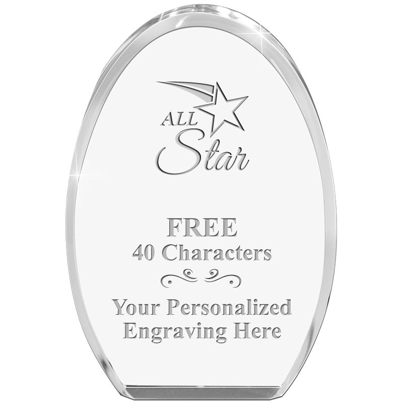 OVAL STANDING PAPERWEIGHT