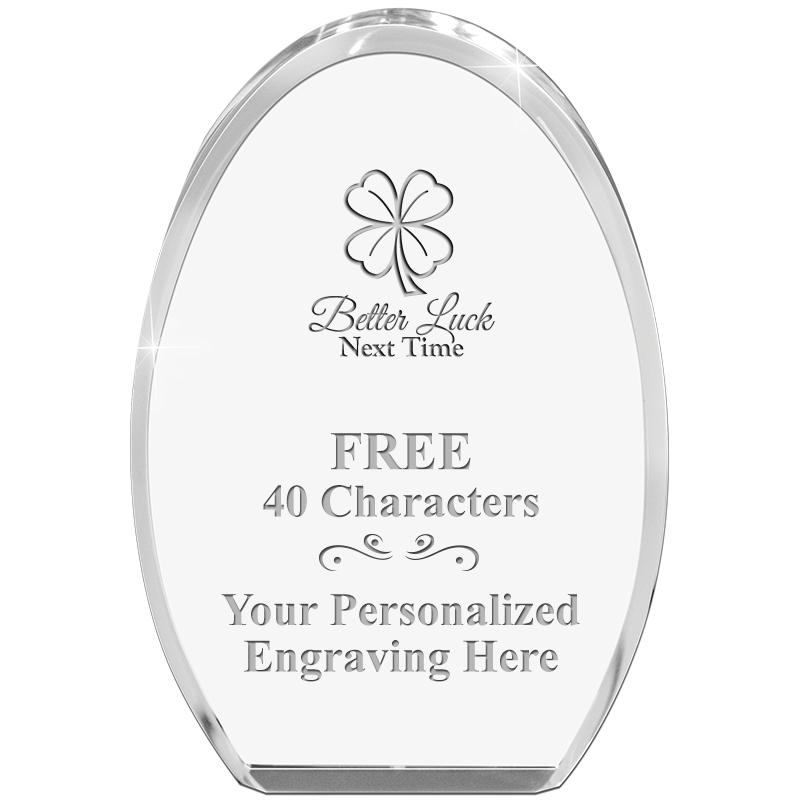 OVAL STANDING PAPERWEIGHT