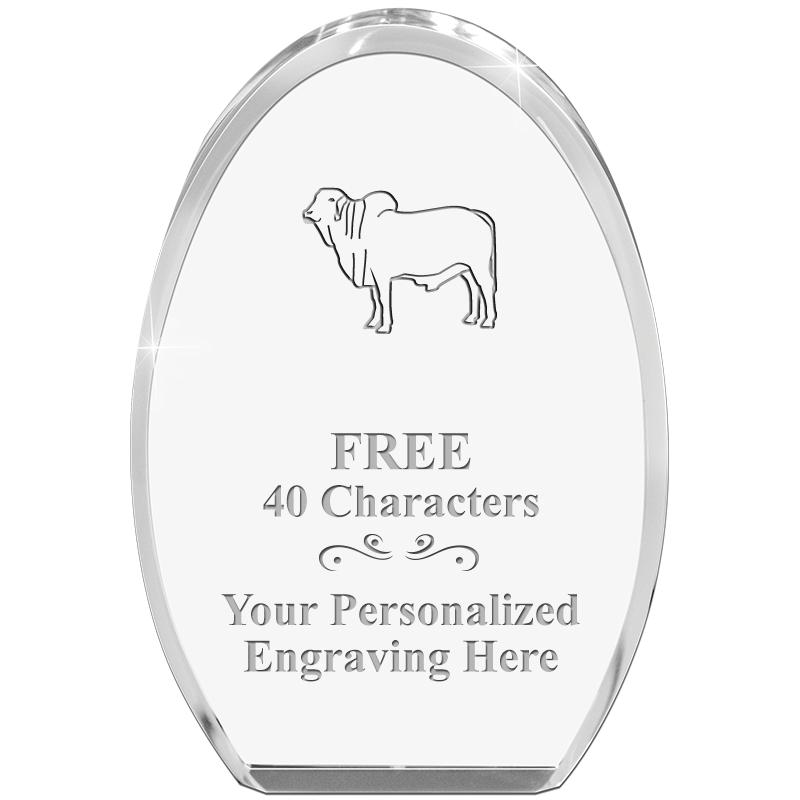 OVAL STANDING PAPERWEIGHT