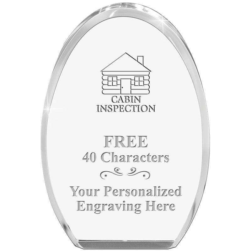 OVAL STANDING PAPERWEIGHT