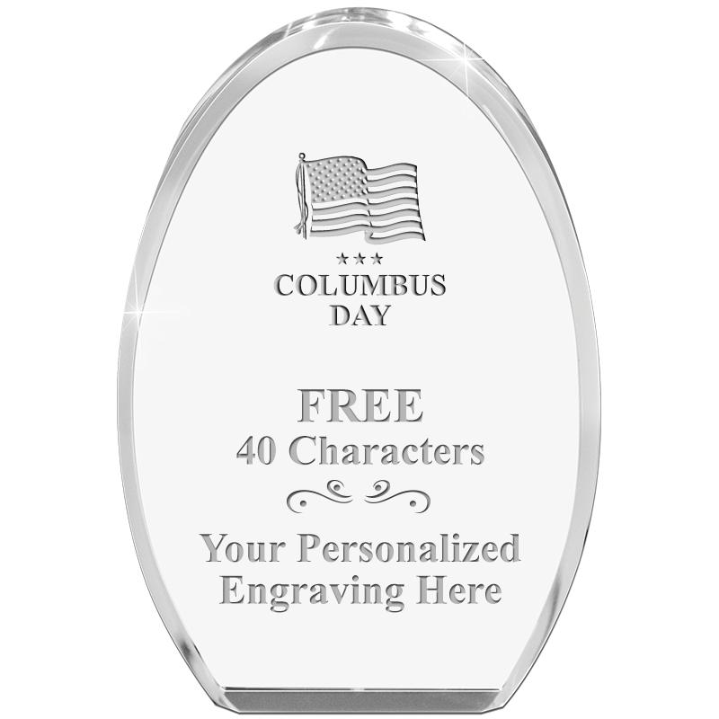 OVAL STANDING PAPERWEIGHT