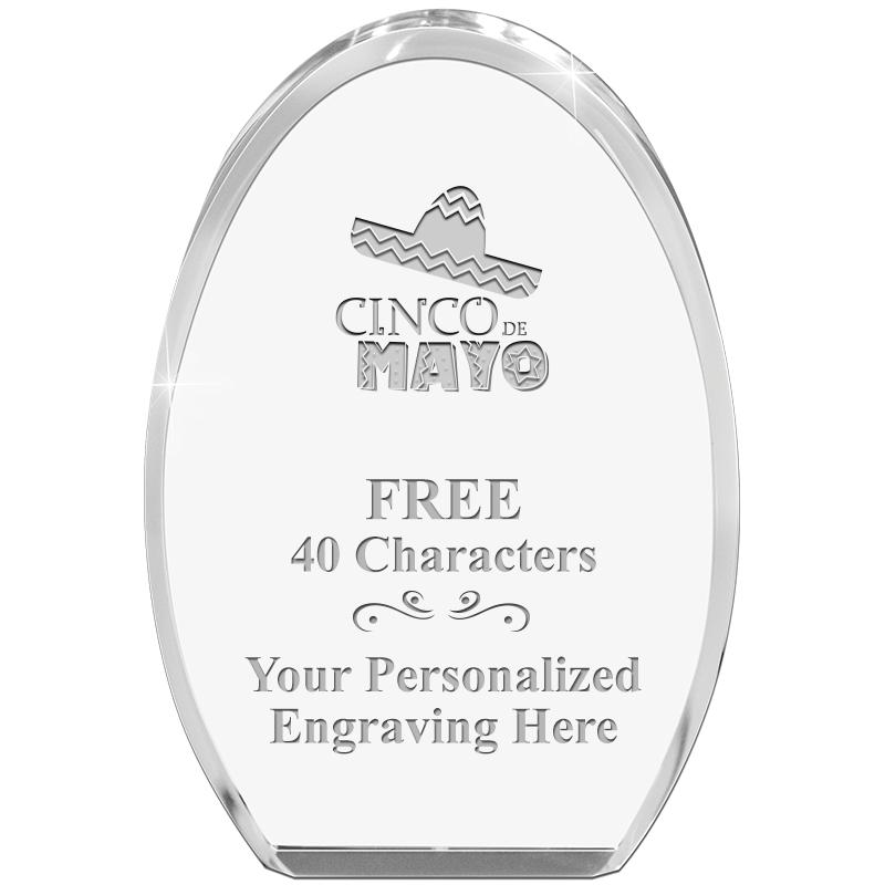 OVAL STANDING PAPERWEIGHT