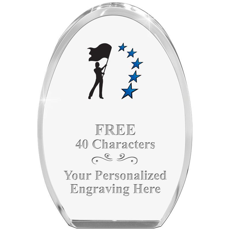 OVAL STANDING PAPERWEIGHT