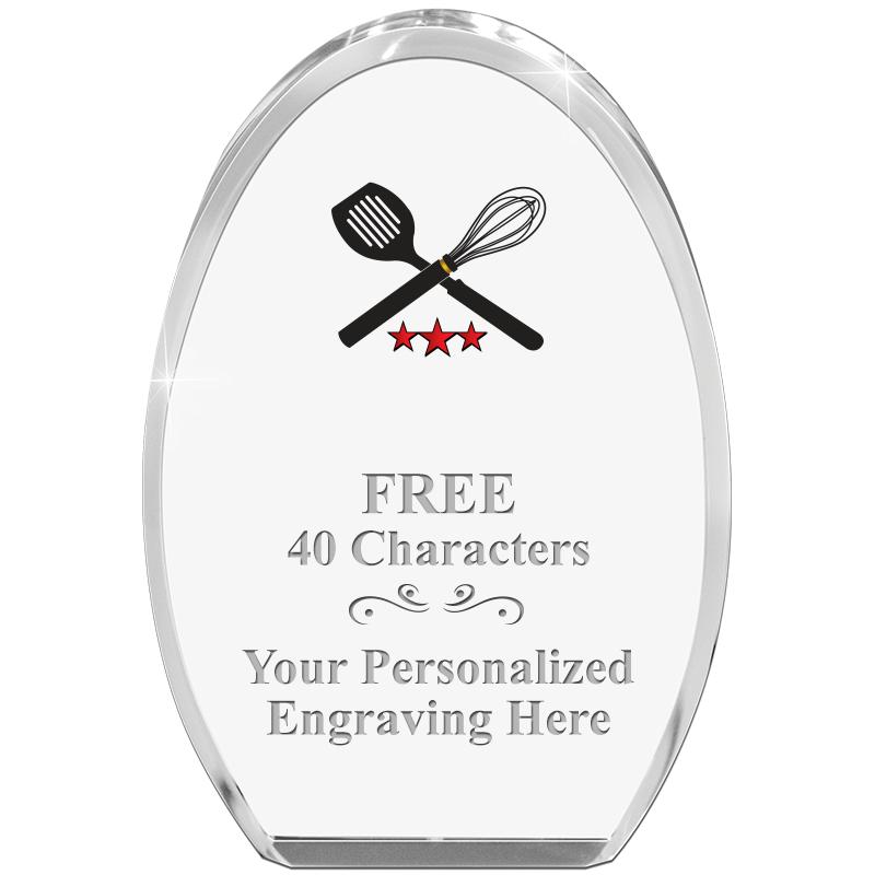 OVAL STANDING PAPERWEIGHT