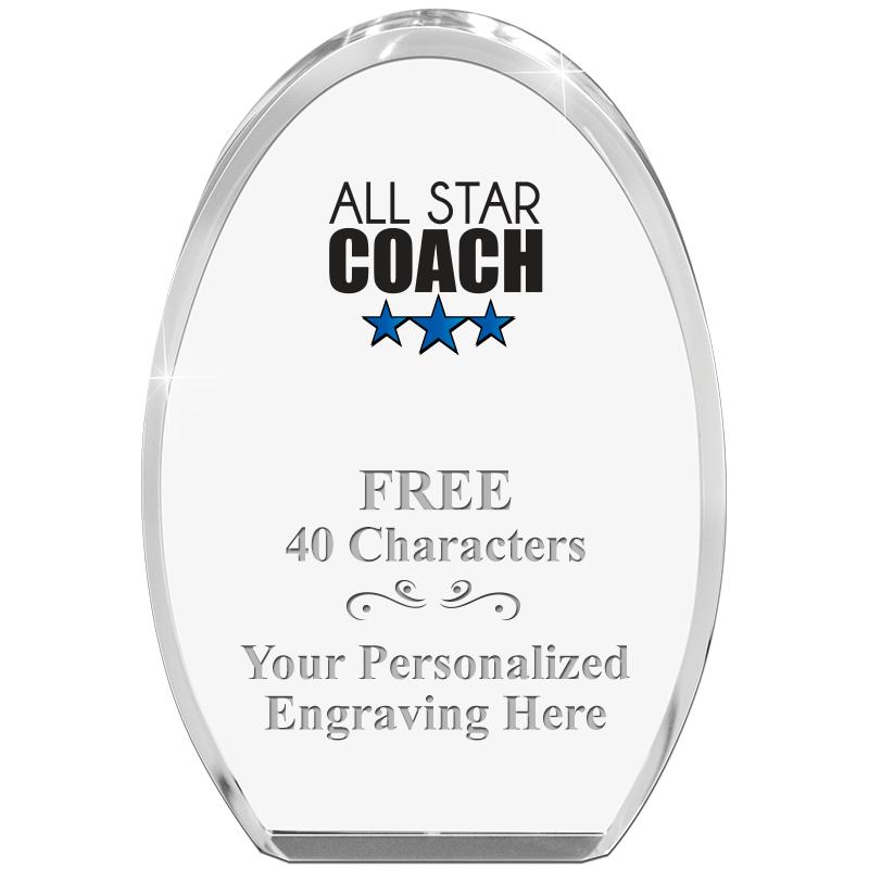 OVAL STANDING PAPERWEIGHT