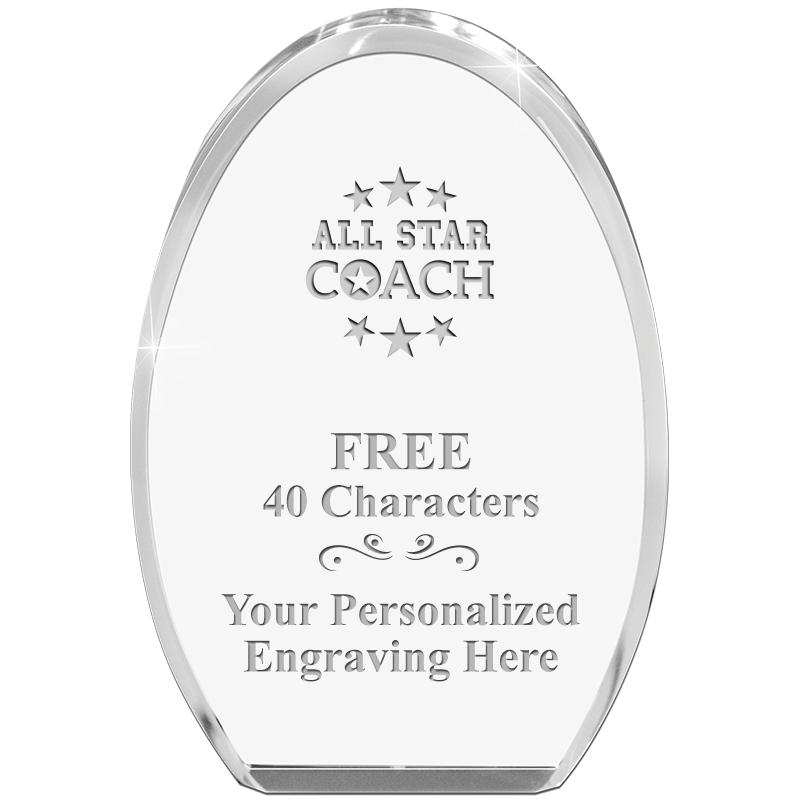 OVAL STANDING PAPERWEIGHT