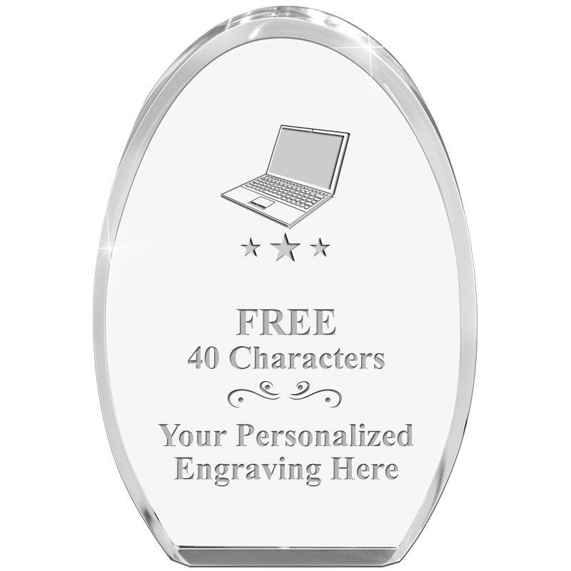 OVAL STANDING PAPERWEIGHT