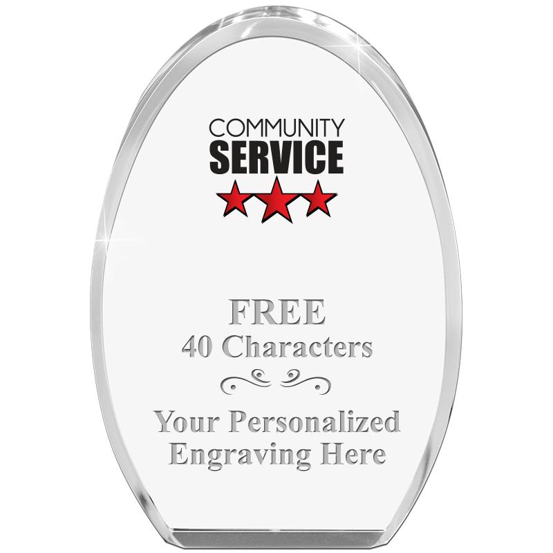 OVAL STANDING PAPERWEIGHT