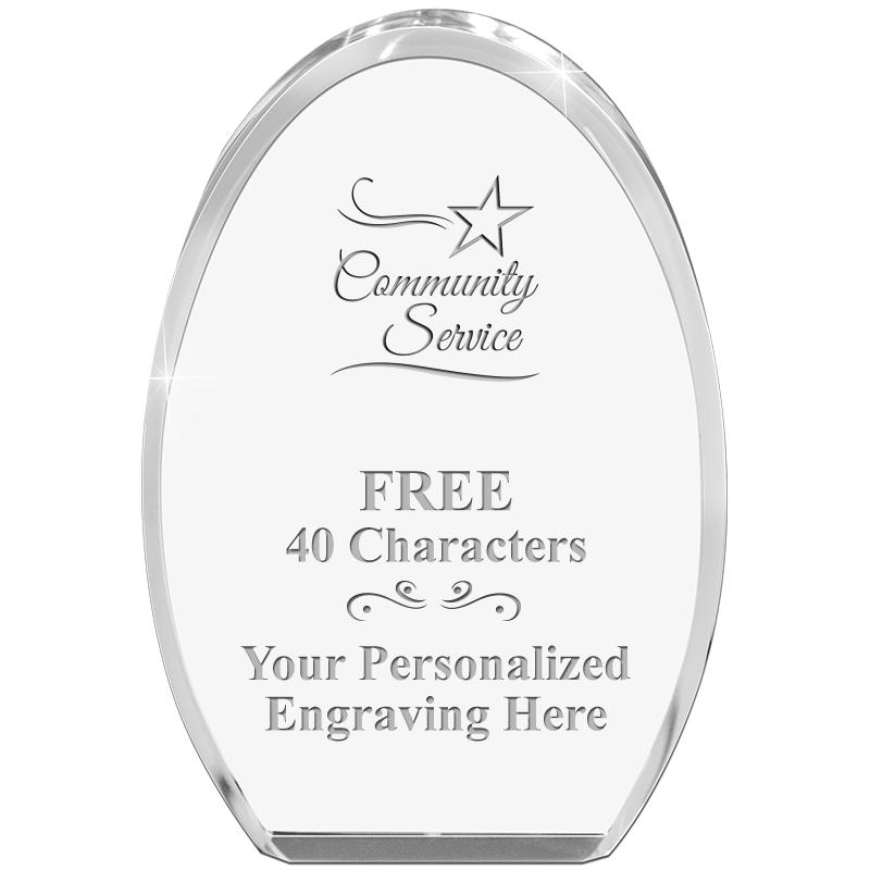 OVAL STANDING PAPERWEIGHT