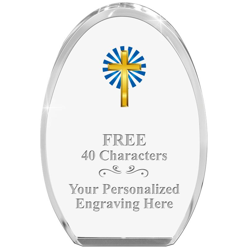 OVAL STANDING PAPERWEIGHT