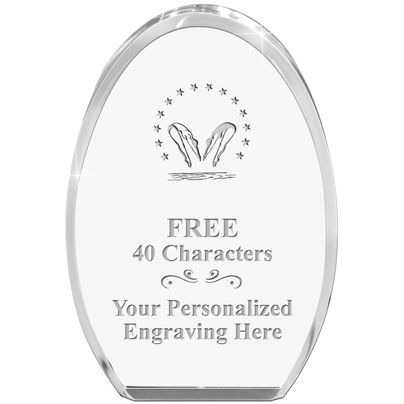 OVAL STANDING PAPERWEIGHT