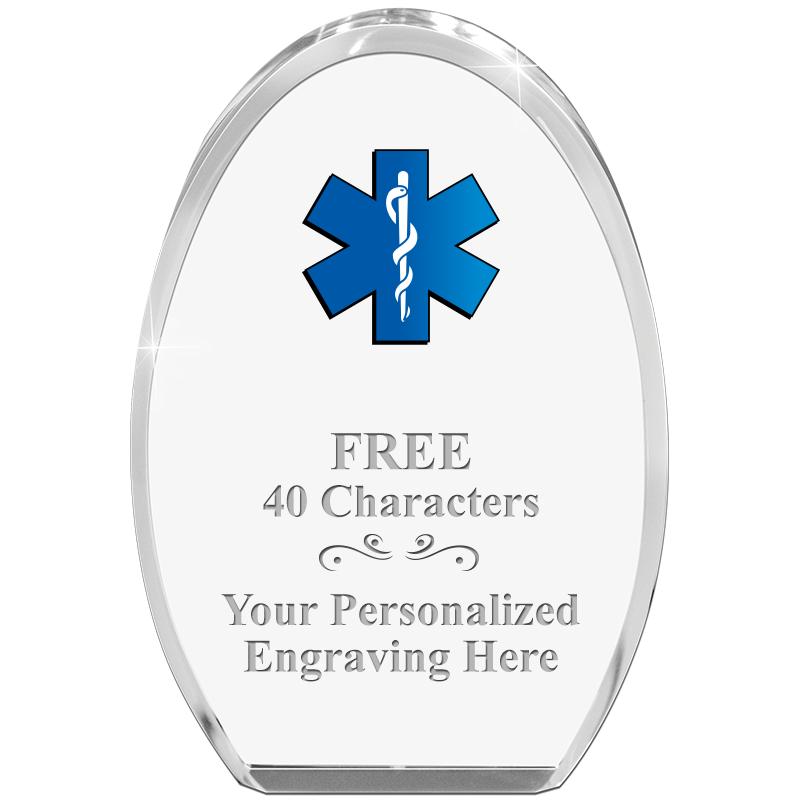 OVAL STANDING PAPERWEIGHT