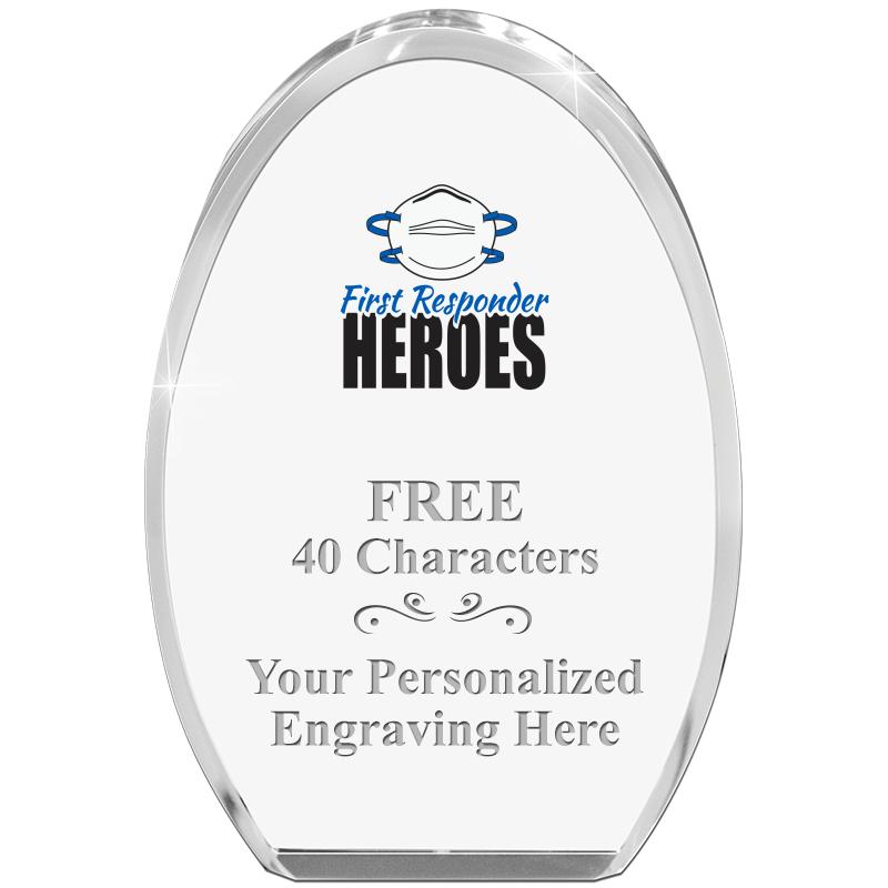 OVAL STANDING PAPERWEIGHT