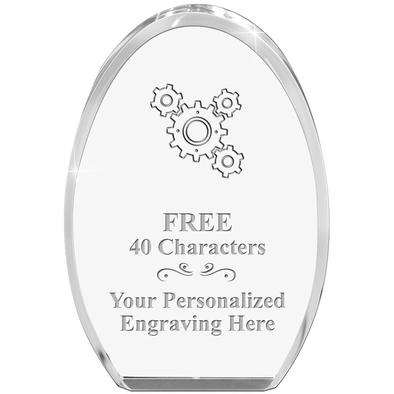 OVAL STANDING PAPERWEIGHT