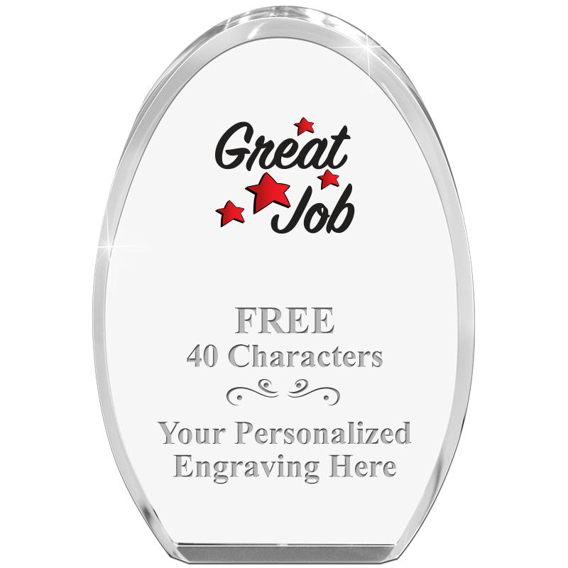 OVAL STANDING PAPERWEIGHT