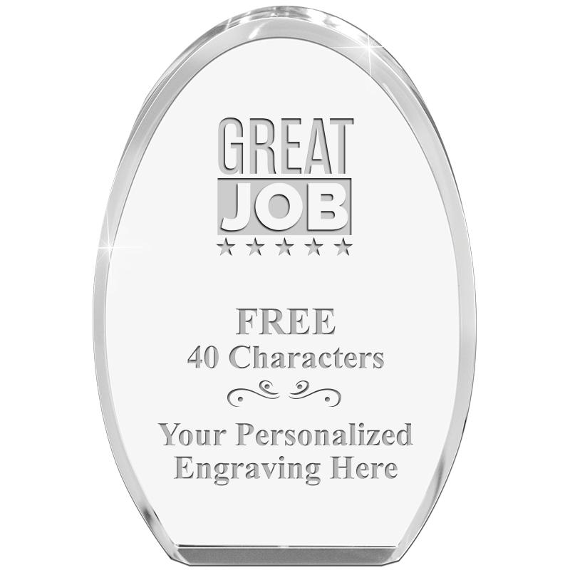 OVAL STANDING PAPERWEIGHT