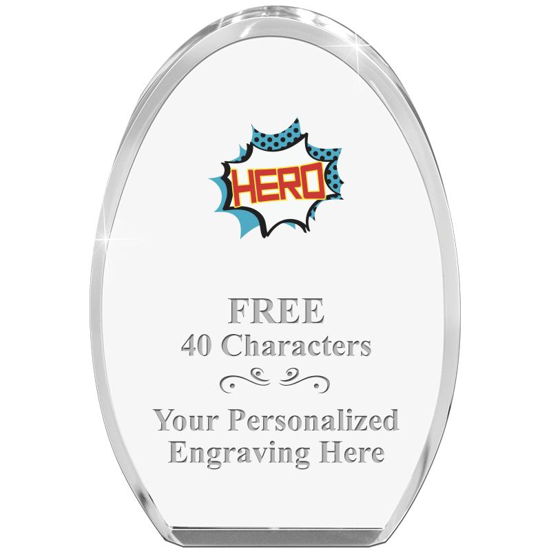 OVAL STANDING PAPERWEIGHT