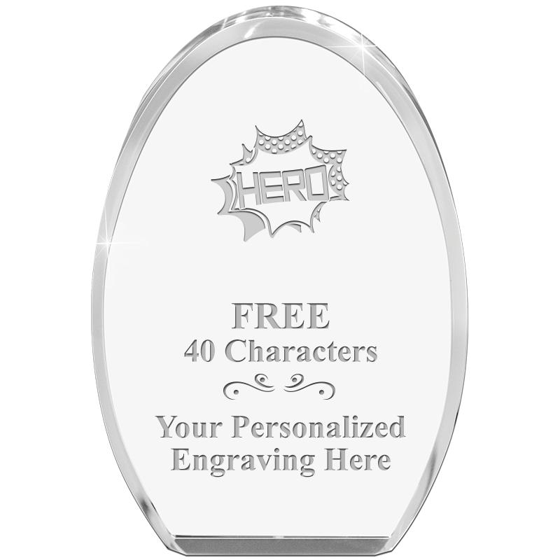 OVAL STANDING PAPERWEIGHT