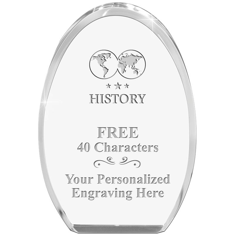 OVAL STANDING PAPERWEIGHT