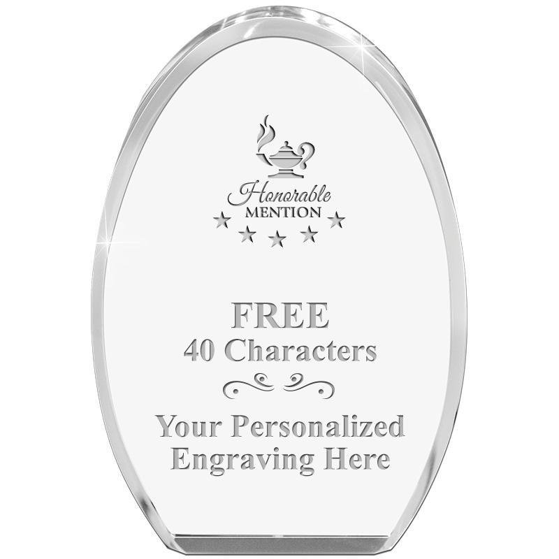 OVAL STANDING PAPERWEIGHT