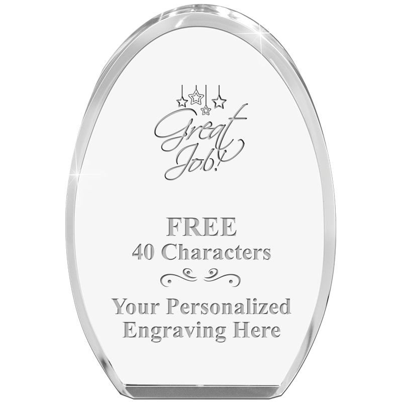 OVAL STANDING PAPERWEIGHT