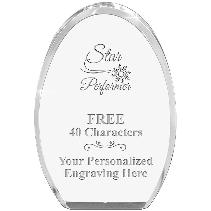 OVAL STANDING PAPERWEIGHT