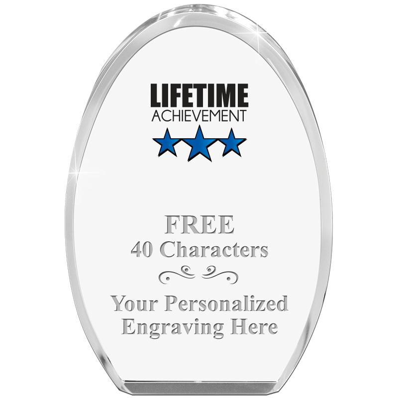 OVAL STANDING PAPERWEIGHT