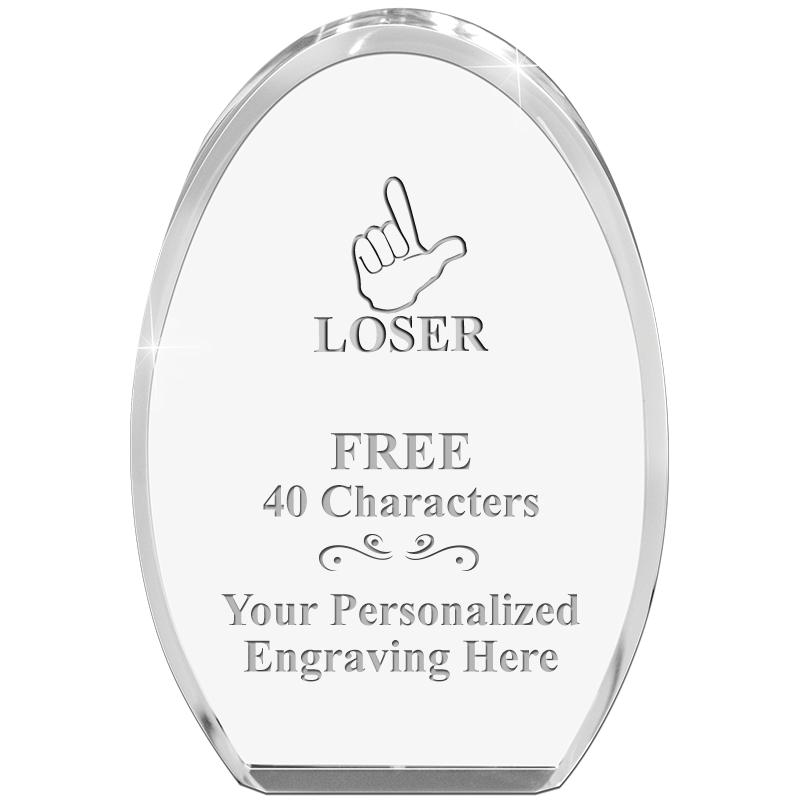 OVAL STANDING PAPERWEIGHT