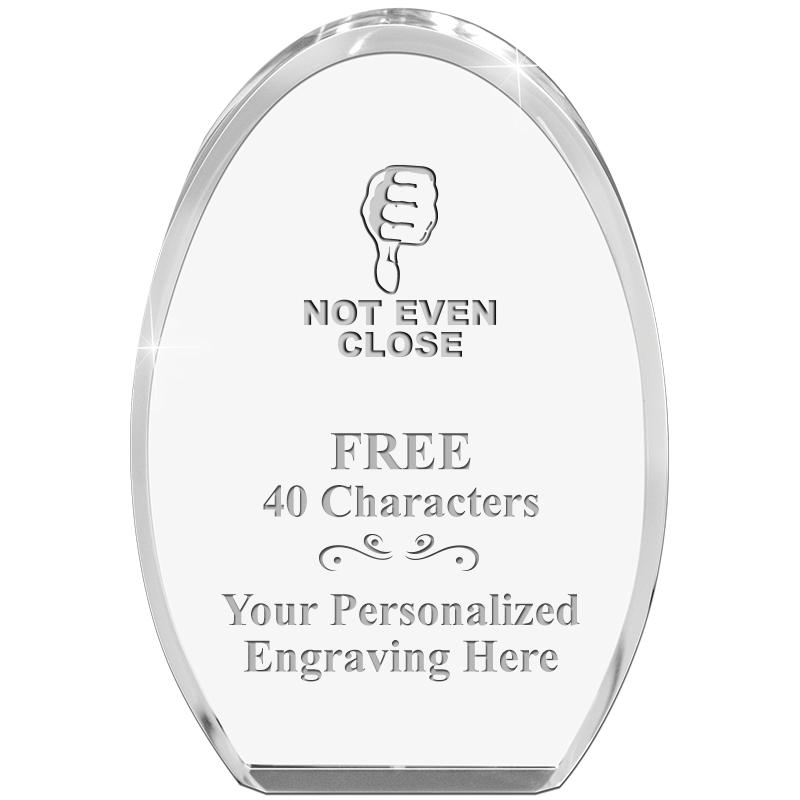 OVAL STANDING PAPERWEIGHT