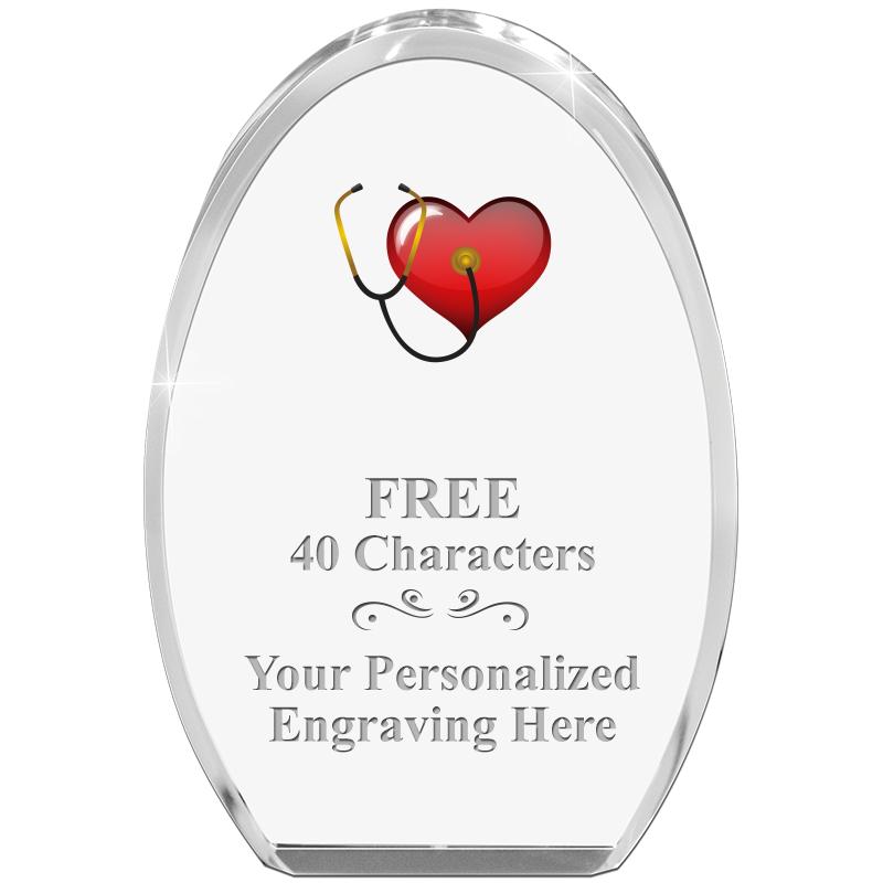 OVAL STANDING PAPERWEIGHT