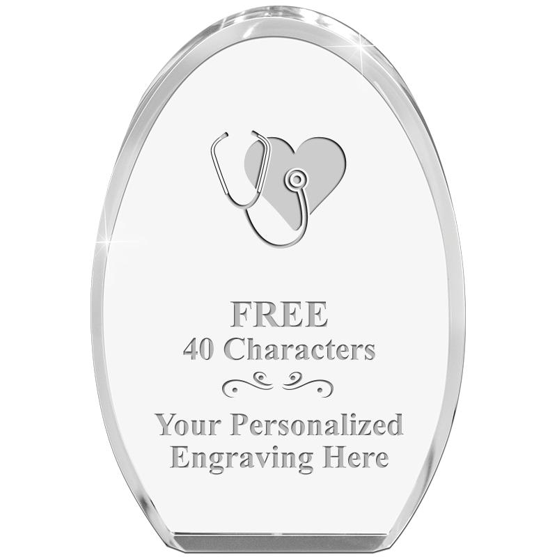 OVAL STANDING PAPERWEIGHT