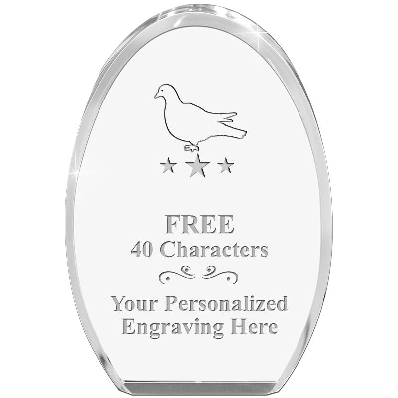 OVAL STANDING PAPERWEIGHT