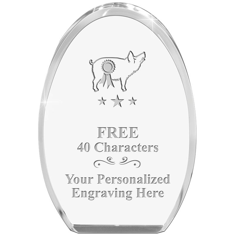 OVAL STANDING PAPERWEIGHT