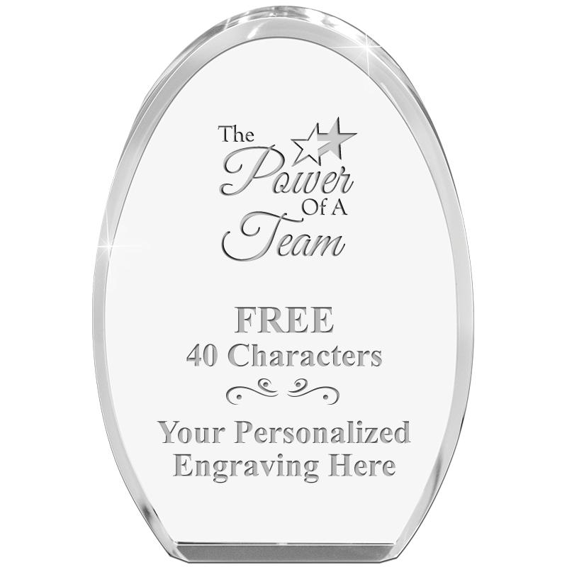 OVAL STANDING PAPERWEIGHT