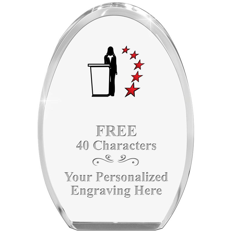 OVAL STANDING PAPERWEIGHT