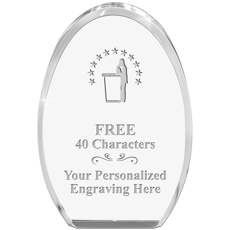 OVAL STANDING PAPERWEIGHT