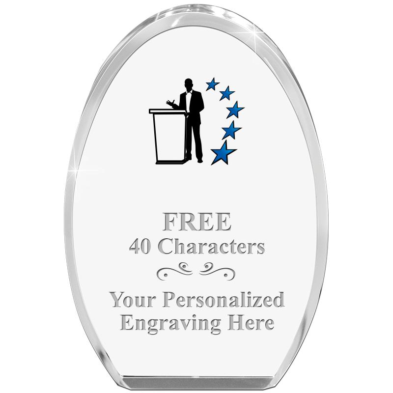 OVAL STANDING PAPERWEIGHT