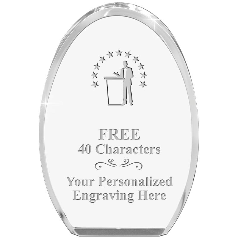 OVAL STANDING PAPERWEIGHT