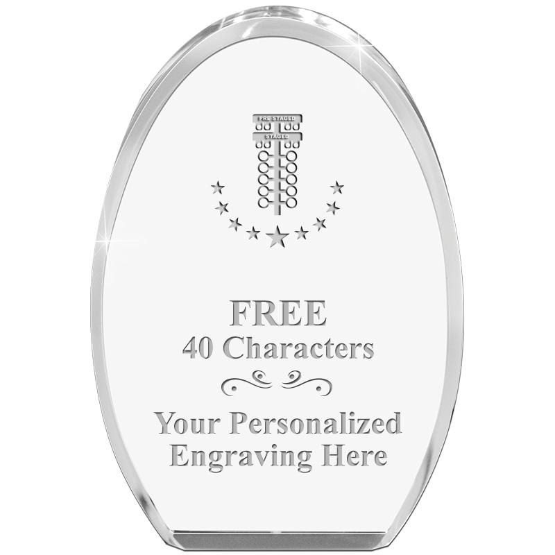 OVAL STANDING PAPERWEIGHT