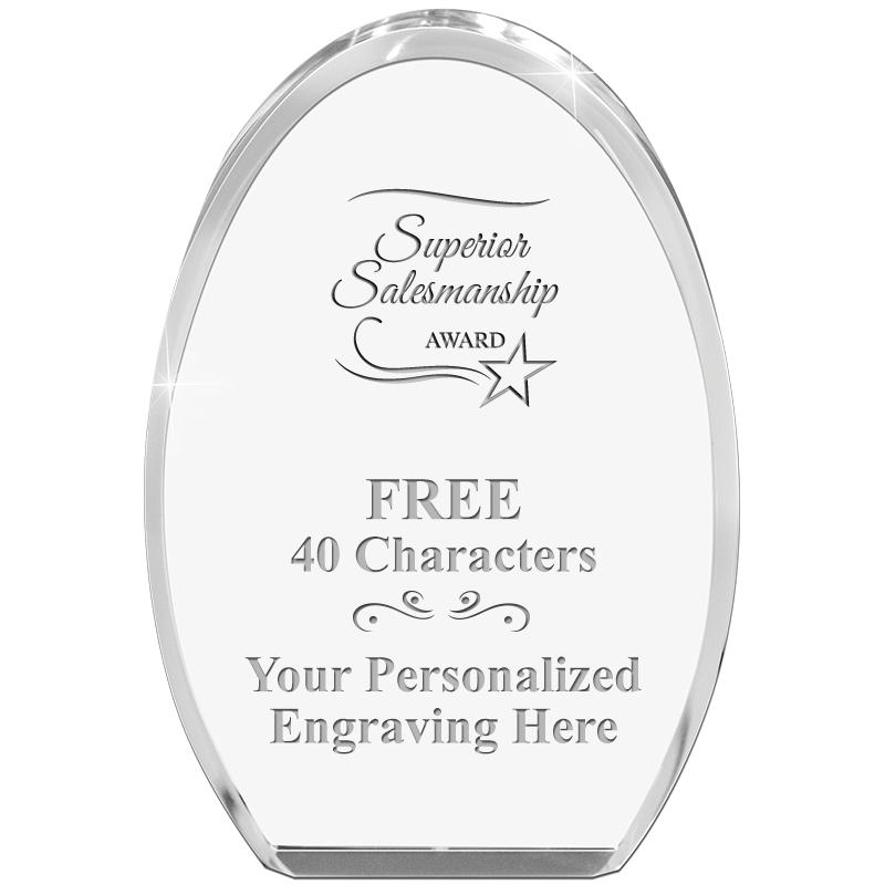 OVAL STANDING PAPERWEIGHT