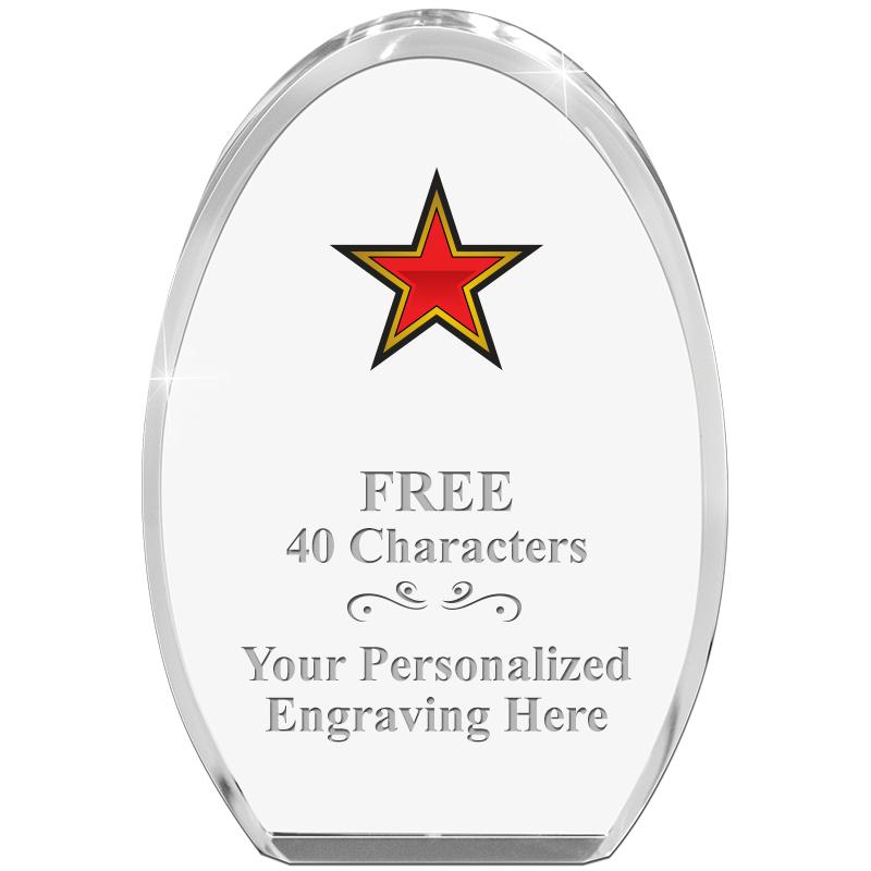 OVAL STANDING PAPERWEIGHT