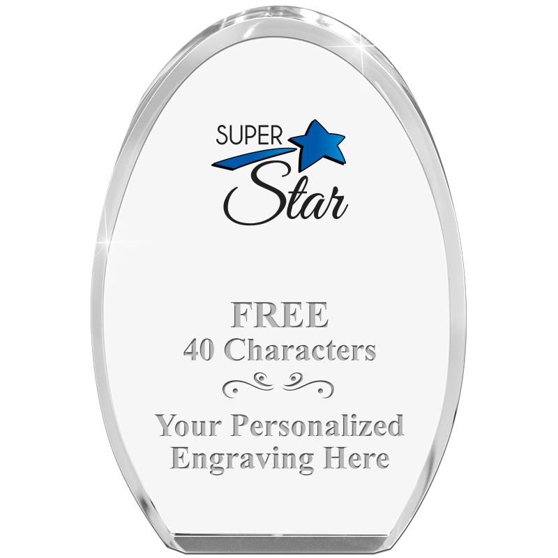 OVAL STANDING PAPERWEIGHT