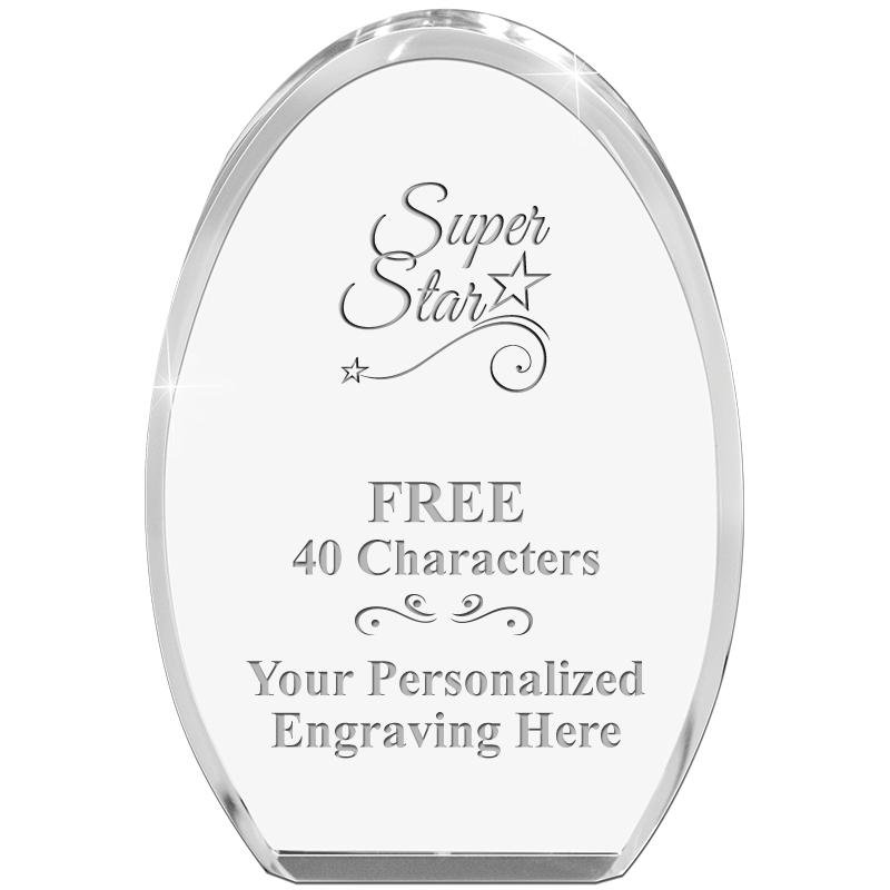 OVAL STANDING PAPERWEIGHT