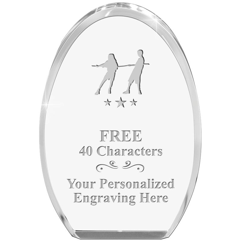 OVAL STANDING PAPERWEIGHT