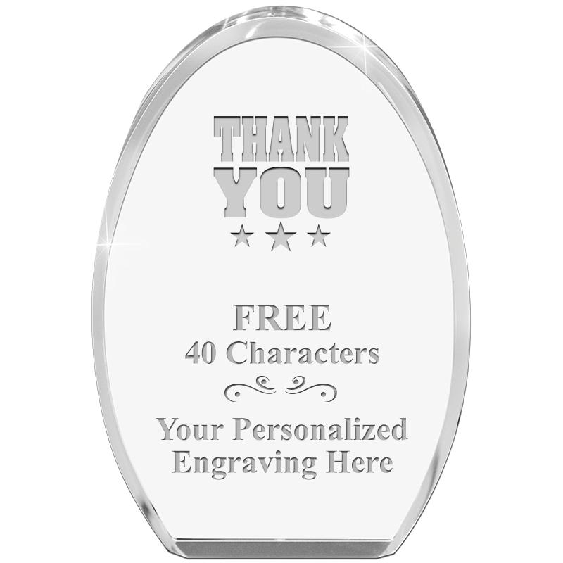 OVAL STANDING PAPERWEIGHT