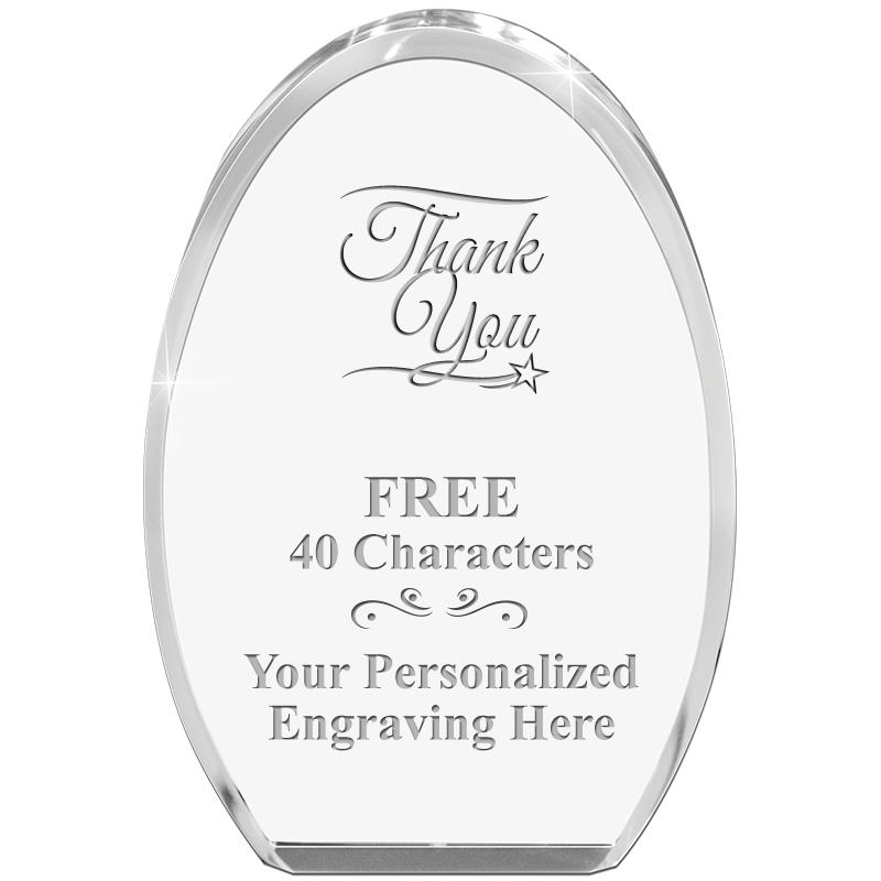 OVAL STANDING PAPERWEIGHT