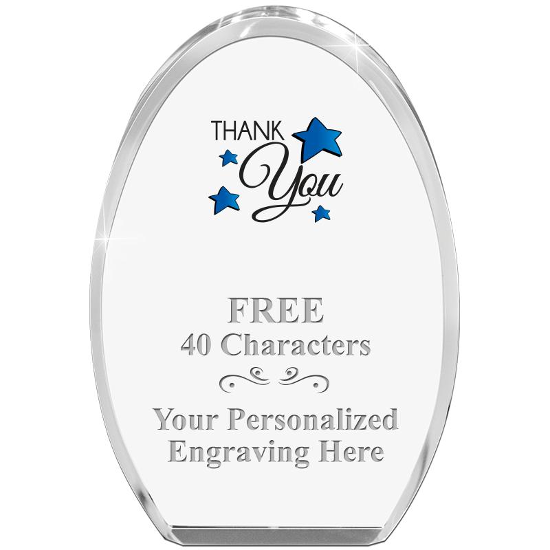 OVAL STANDING PAPERWEIGHT